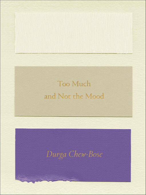 Couverture de Too Much and Not the Mood